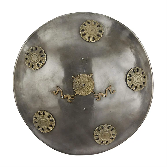UMA Gray Metal Shield Wall Decor, 21" x 4" x 21" | 82610 CLOSEOUT