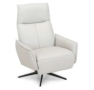 Hjort Knudsen Swivel Recliner Chair Prime Model 8278 in Silver Grey 8278/FH3M/456/PBS