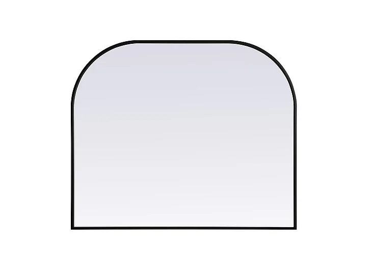 Elegant Metal Frame Arch Mirror 40X34 In. in Black MR1B4034BLK