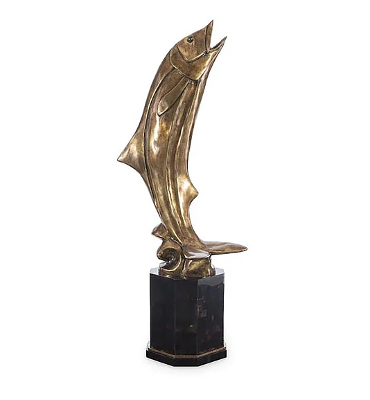 Maitland-Smith Fish Out of Water Sculpture in Gold 8297-10