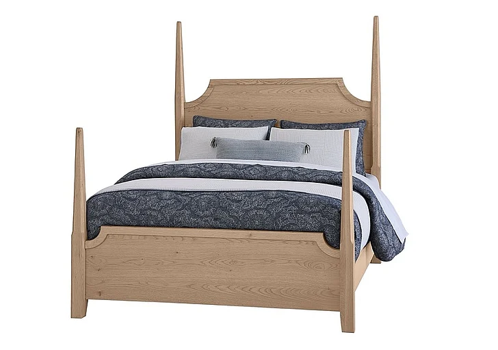 Vaughan Bassett Tide & Timber King Pencil Poster Bed in Clear Oak 830-668-866-922-MS1