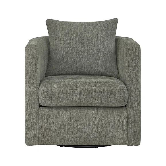 Comfort Pointe Sheldon Grey Swivel Barrel Chair 8309-27