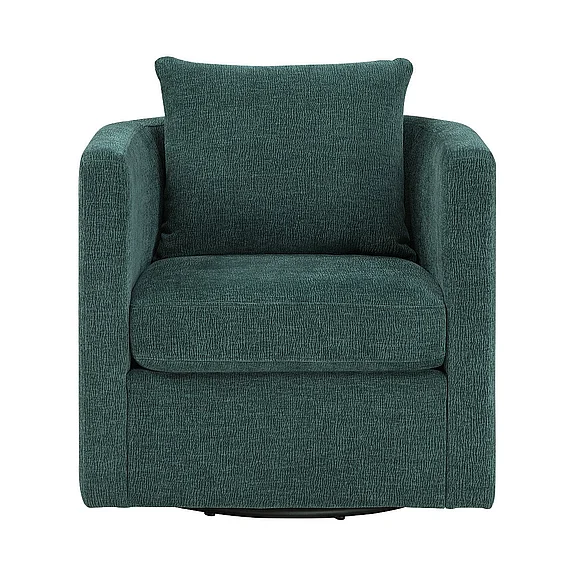 Comfort Pointe Sheldon Peacock Swivel Barrel Chair 8309-31