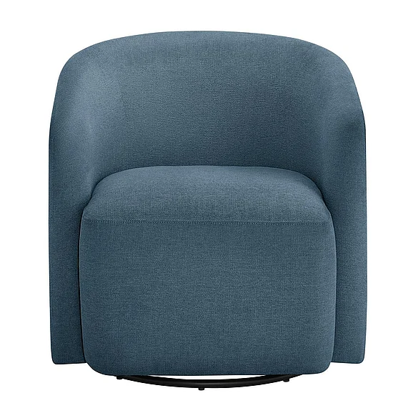 Comfort Pointe Amhurst Blue Swivel Barrel Chair 8310-10