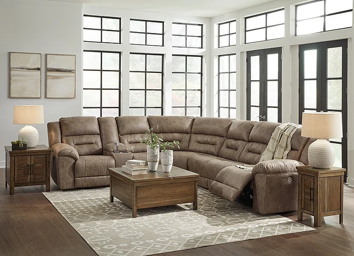 Ravenel 4-Piece Power Reclining Sectional in Fossil