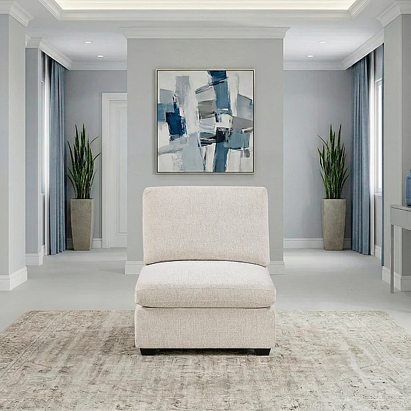 Homelegance Serenity Armless Chair in Beige 8310NBE-AC