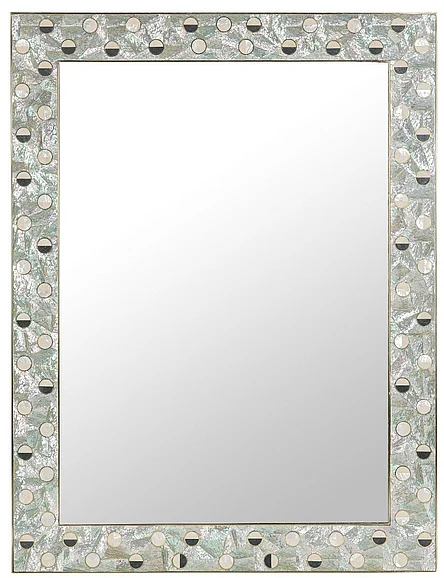 Maitland-Smith Dola Mirror in White Fossil 8312-28 CLOSEOUT