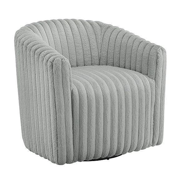 Comfort Pointe Audrey Ultra Plush Wide Cord-like Swivel Barrel Chair 8312-35