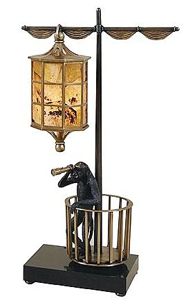 Maitland-Smith Monkey Lookout Lamp in Dark Bronze 8313-17