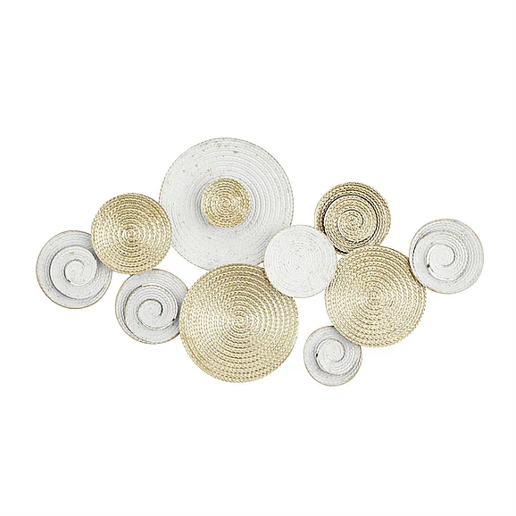UMA CosmoLiving by Cosmopolitan Gold Metal Plate Radial Home Wall Decor, 36 x 2 x 21 | 83136