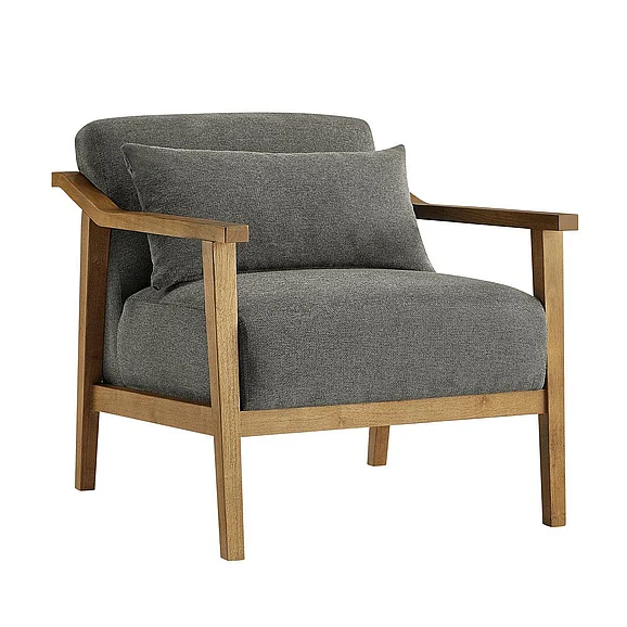 Comfort Pointe Rayn Wood Arm Accent Chair with Lumbar Pillow 8316-26