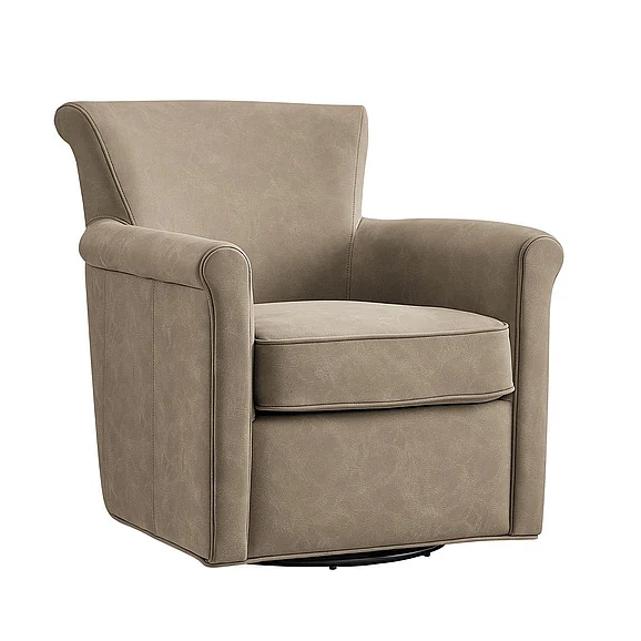 Comfort Pointe Winton Faux Leather Swivel Accent Chair - Willow 8317-34
