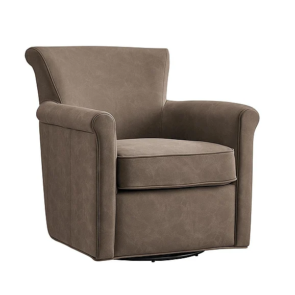 Comfort Pointe Winton Faux Leather Swivel Accent Chair - Espresso 8317-44