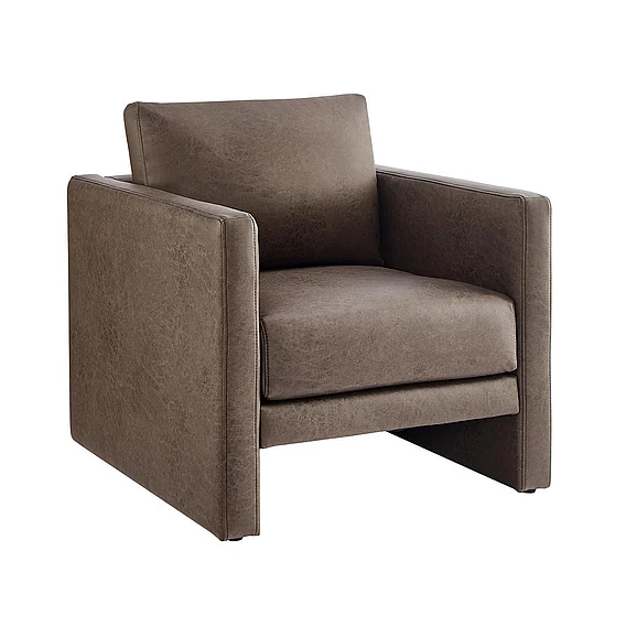 Comfort Pointe Tybee Espresso Faux Leather Arm Chair 8318-44