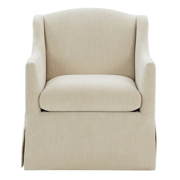 Comfort Pointe Ludlow Skirted Swivel Accent Chair - Birch 8321-07