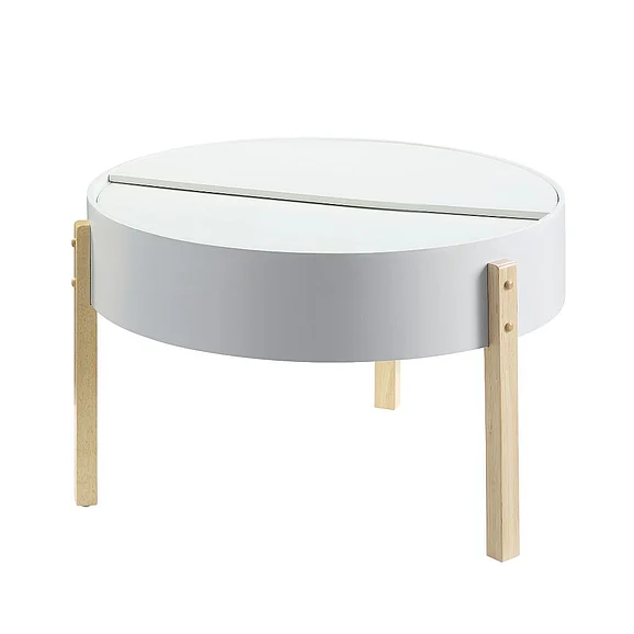 ACME Bodfish Coffee Table in White & Natural Finish 83215