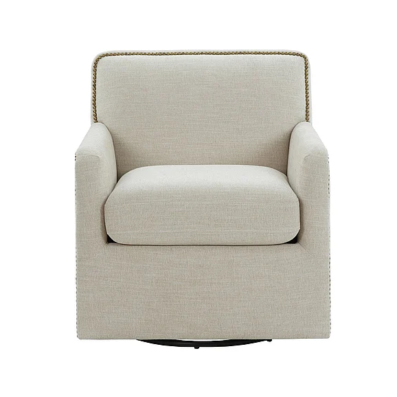 Comfort Pointe Tolland Swivel Accent Chair with Nailhead Trim - Sand 8322-05