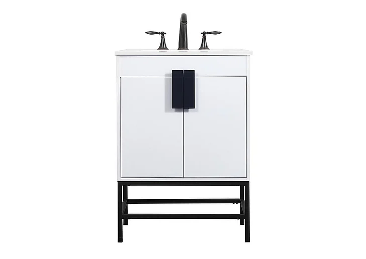 Elegant 24 In. Single Bathroom Vanity in White VF48824MWH CLOSEOUT