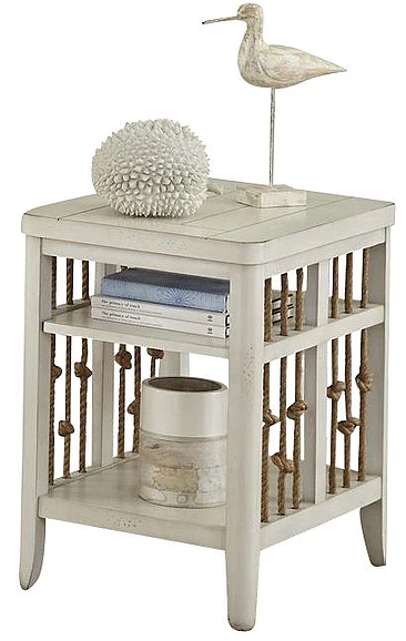Liberty Furniture Dockside II Chair Side Table in White 469-OT1021