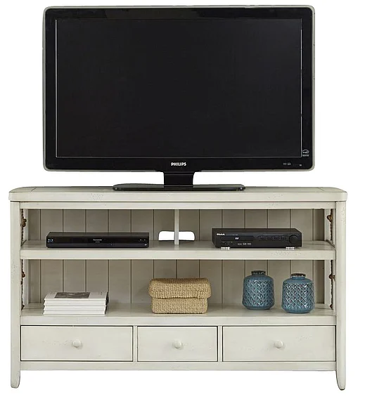 Liberty Furniture Dockside II Entertainment TV Console in White 469-TV55