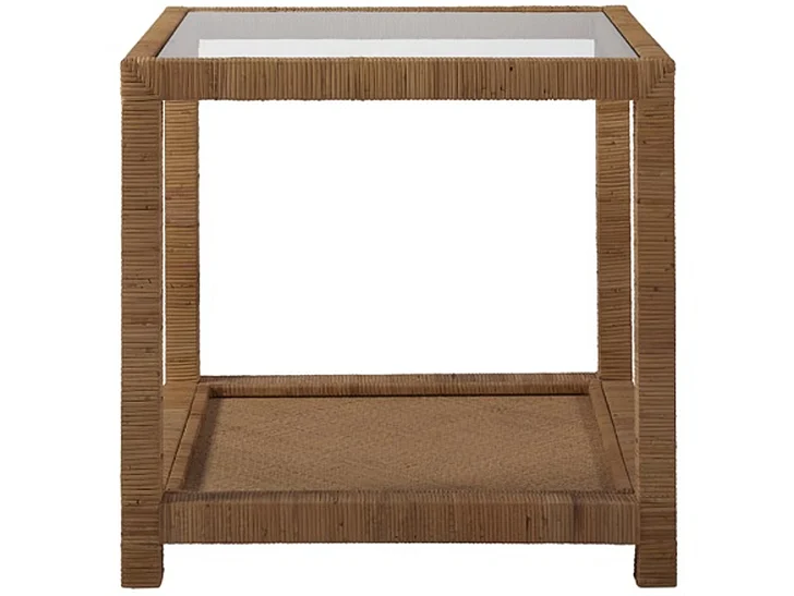 Universal Coastal Living Escape Long Key End Table in Rattan 833808