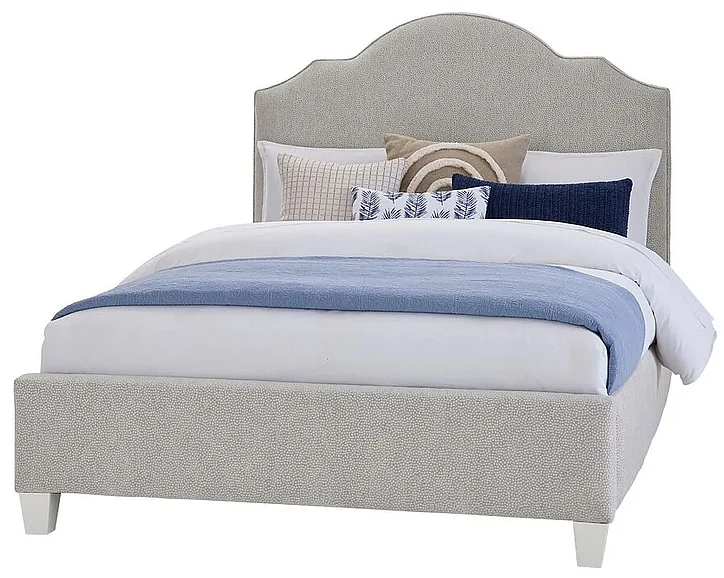 Vaughan Bassett Tide & Timber Queen Upholstered Bed in White Maple/Ash Grey 834-551A