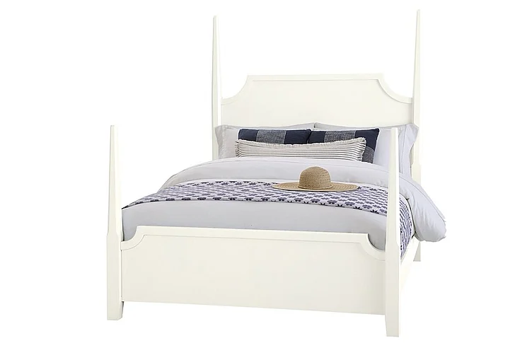 Vaughan-Bassett Full Pencil Poster Bed in White Maple 834-552-255-911