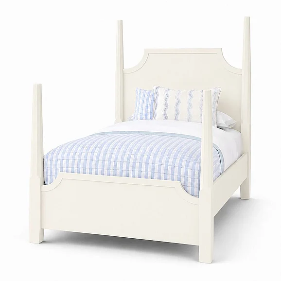 Vaughan-Bassett Twin Pencil Poster Bed in White Maple 834-338-833-900