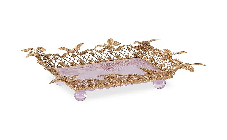 Maitland-Smith Glorieux Tray in Pink 8354-25 CLOSEOUT