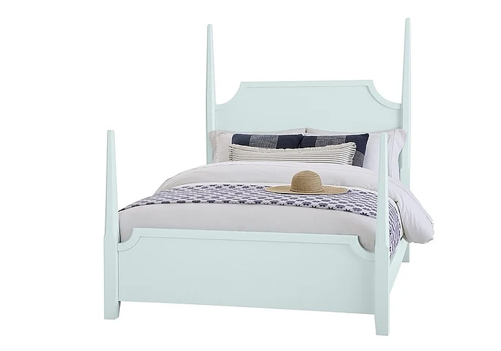 Vaughan Bassett Tide & Timber Queen Pencil Poster Bed in Blue Maple 835-558-855-922