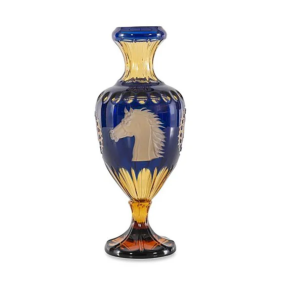 Maitland-Smith Releve Vase in Blue 8362-21 CLOSEOUT