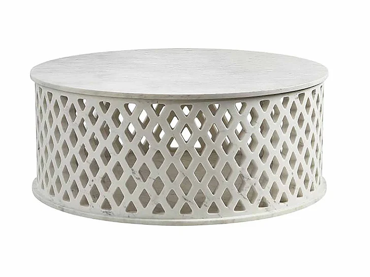 Maitland-Smith Diamond Cocktail Table in White 8375-33