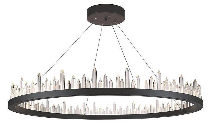 Elegant Malta 56 Light Satin Dark Grey Chandelier Clear Royal Cut Crystal 1705D42SDG
