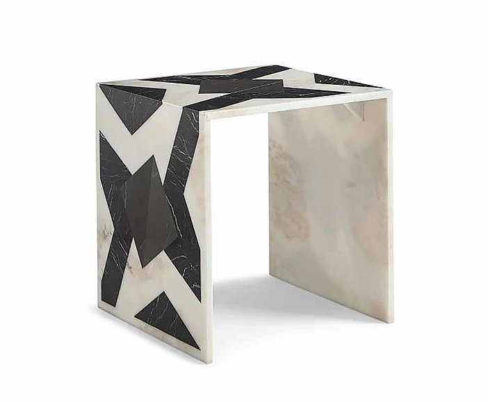 Maitland-Smith Morgan Side Table in White 8378-32 CLOSEOUT