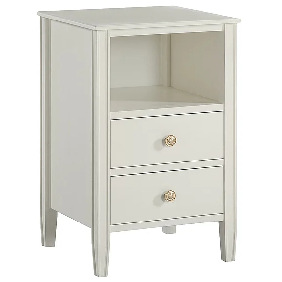Comfort Pointe Winsley 2-Drawer Storage Nightstand - Antique White 838-10-55