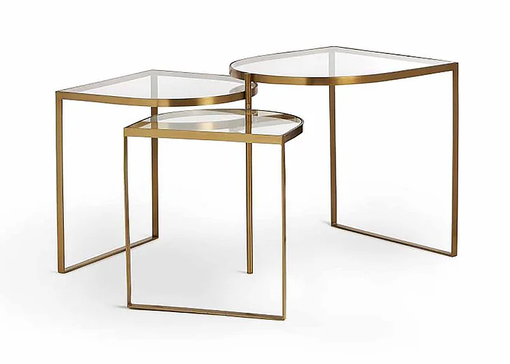 Maitland-Smith Clover Folding Table in Gold 8383-32
