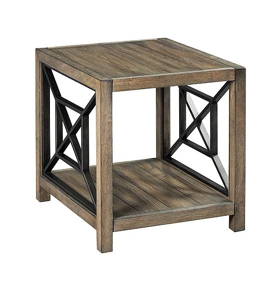 Hammary Hamilton Systhesis Rectangular End Table in Aged Oak Barrel 839-915 CLOSEOUT