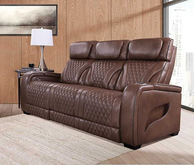 Corinthian MSL83906 Como Power Headrest Sofa in Cinnamon FGL83906-39LUX EXPRESS