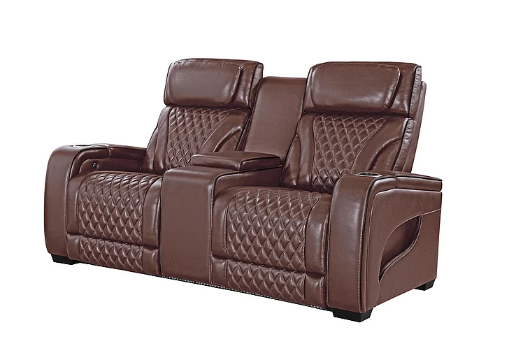 Corinthian MSL83906 Como Console Loveseat in Cinnamon FGL83906-49LUX EXPRESS