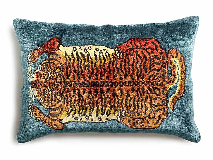 Maitland-Smith Cali's Cat Pillow in Green 8393-15 CLOSEOUT