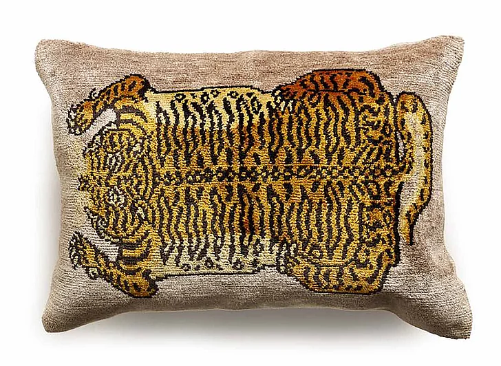 Maitland-Smith Cali's Cat Pillow in Gray 8394-15 CLOSEOUT
