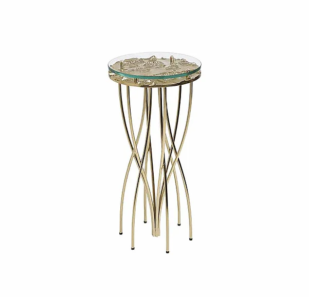 Maitland-Smith Coastal Side Table in Gold 8397-32