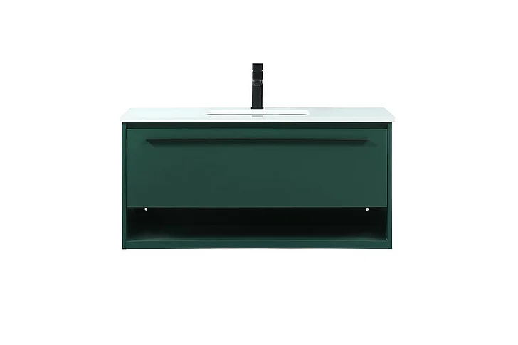 Elegant 40 In. Single Bathroom Vanity in Green VF43540MGN CLOSEOUT