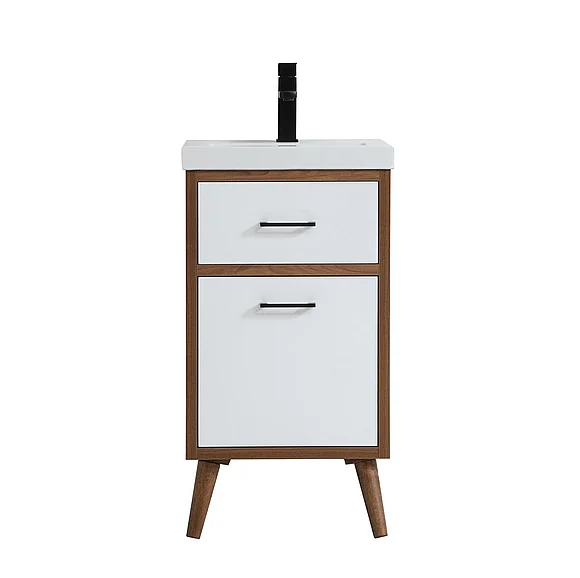 Elegant 18 In. Bathroom Vanity in Matte White VF41018WH CLOSEOUT