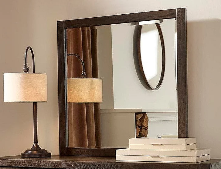 Vaughan-Bassett Lodge & Loft Landscape Mirror in Dark Oak 840-446