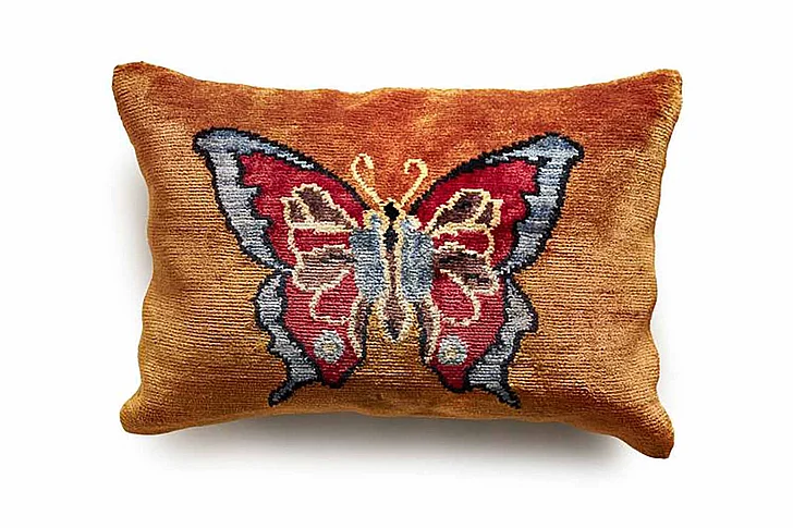 Maitland-Smith Butterfly Pillow in Orange 8402-15