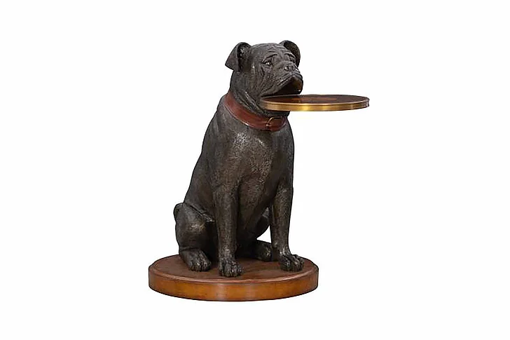 Maitland-Smith Bulldog Accent Table in Brown 8402-30