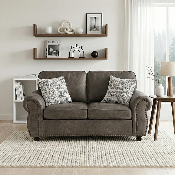 Homelegance Pinnacle Loveseat in Brownish gray 8405PM-2