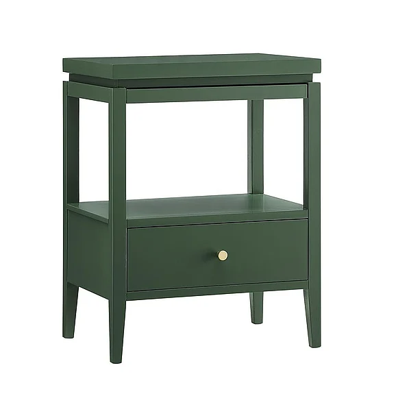 Comfort Pointe Opava Vintage Green 1-Drawer Nightstand 841-10-32