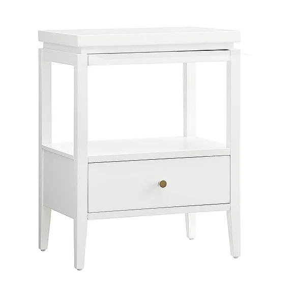 Comfort Pointe Opava White 1-Drawer Nightstand 841-10-50